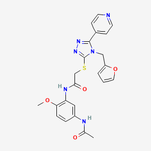 N-[5-(acetylamino)-2-methoxyphenyl]-2-[4-(2-furylmethyl)-5-(4-pyridyl)(1,2,4-t riazol-3-ylthio)]acetamide