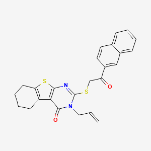 2-{[2-(naphthalen-2-yl)-2-oxoethyl]sulfanyl}-3-(prop-2-en-1-yl)-5,6,7,8-tetrahydro[1]benzothieno[2,3-d]pyrimidin-4(3H)-one