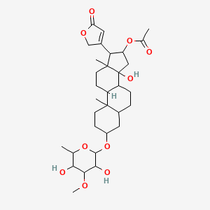 molecular formula C32H48O10 B1214376 Strospeside 16-acetate 