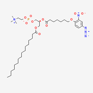 molecular formula C37H64N5O11P B1214377 1-Palmitoyl-2-(7-(4-azido-2-nitrophenoxy)heptanoyl)-sn-glycero-3-phosphocholine CAS No. 74970-86-8