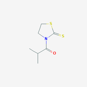 molecular formula C7H11NOS2 B121438 2-Methyl-1-(2-sulfanylidene-1,3-thiazolidin-3-yl)propan-1-one CAS No. 151699-17-1