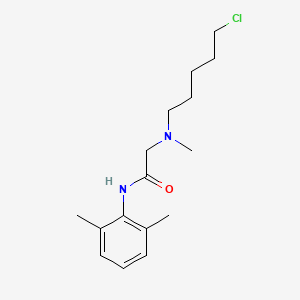 molecular formula C16H25ClN2O B1214382 2-[5-chloropentyl(methyl)amino]-N-(2,6-dimethylphenyl)acetamide CAS No. 29622-29-5