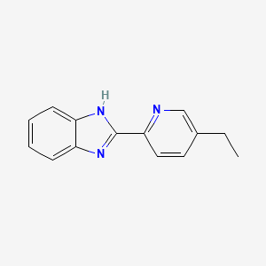 molecular formula C14H13N3 B1214388 1H-Benzimidazole, 2-(5-ethyl-2-pyridinyl)- CAS No. 67273-43-2