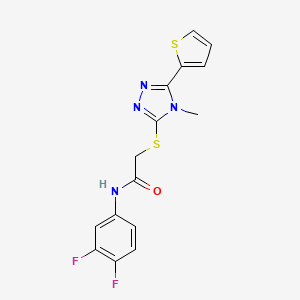 N-(3,4-difluorophenyl)-2-{[4-methyl-5-(thiophen-2-yl)-4H-1,2,4-triazol-3-yl]sulfanyl}acetamide