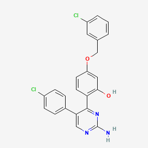 2-[2-Amino-5-(4-chlorophenyl)-4-pyrimidinyl]-5-[(3-chlorobenzyl)oxy]phenol