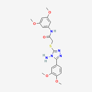 2-[4-amino-5-(3,4-dimethoxyphenyl)(1,2,4-triazol-3-ylthio)]-N-(3,5-dimethoxyph enyl)acetamide