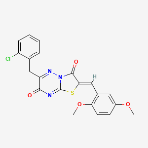 (2Z)-6-(2-chlorobenzyl)-2-(2,5-dimethoxybenzylidene)-7H-[1,3]thiazolo[3,2-b][1,2,4]triazine-3,7(2H)-dione