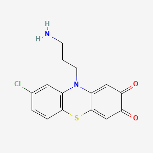 molecular formula C15H13ClN2O2S B1214398 10-(3-Aminopropyl)-8-chlorophenothiazine-2,3-dione CAS No. 95574-31-5