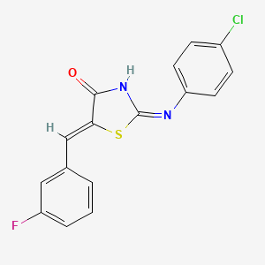 (5Z)-2-[(4-chlorophenyl)amino]-5-(3-fluorobenzylidene)-1,3-thiazol-4(5H)-one