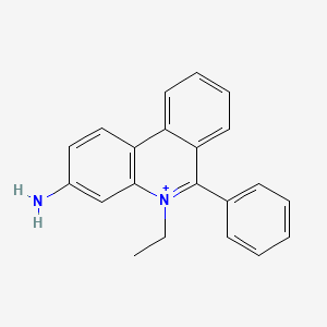 molecular formula C21H19N2+ B1214405 Phenanthridinium, 3-amino-5-ethyl-6-phenyl- CAS No. 74444-52-3