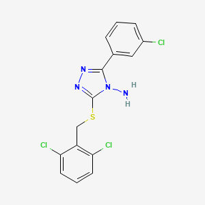 3-[(2,6-Dichlorophenyl)methylthio]-5-(3-chlorophenyl)-1,2,4-triazole-4-ylamine