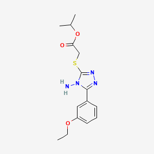 Methylethyl 2-[4-amino-5-(3-ethoxyphenyl)-1,2,4-triazol-3-ylthio]acetate