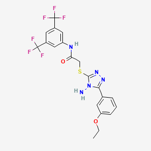 molecular formula C20H17F6N5O2S B12144141 C20H17F6N5O2S 