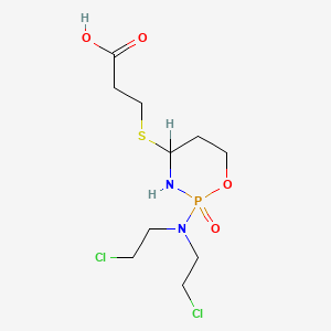 molecular formula C10H19Cl2N2O4PS B1214415 2H-1,3,2-Oxazaphosphorine, tetrahydro-2-(bis(2-chloroethyl)amino)-4-((2-carboxyethyl)thio)-, 2-oxide CAS No. 70396-87-1
