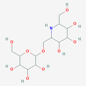 molecular formula C13H25NO10 B1214432 7-O-beta-D-Glucopyranosyl-alpha-homonojirimycin 
