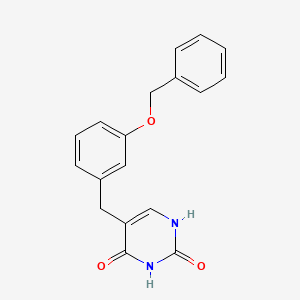molecular formula C18H16N2O3 B1214437 2,4(1H,3H)-Pyrimidinedione, 5-((3-(phenylmethoxy)phenyl)methyl)- CAS No. 28495-80-9