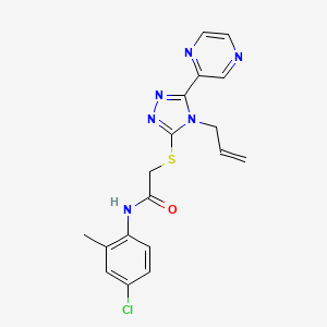 N-(4-chloro-2-methylphenyl)-2-{[4-(prop-2-en-1-yl)-5-(pyrazin-2-yl)-4H-1,2,4-triazol-3-yl]sulfanyl}acetamide