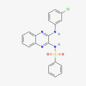 N-[3-(3-chloroanilino)quinoxalin-2-yl]benzenesulfonamide