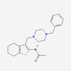 N-{3-[(4-benzylpiperazin-1-yl)methyl]-4,5,6,7-tetrahydro-1-benzothiophen-2-yl}acetamide