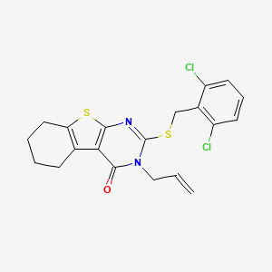 2-[(2,6-dichlorobenzyl)sulfanyl]-3-(prop-2-en-1-yl)-5,6,7,8-tetrahydro[1]benzothieno[2,3-d]pyrimidin-4(3H)-one