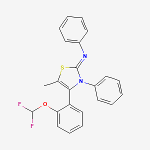 4-[2-(difluoromethoxy)phenyl]-5-methyl-N,3-diphenyl-2,3-dihydro-1,3-thiazol-2-imine