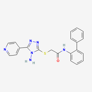 2-{[4-amino-5-(pyridin-4-yl)-4H-1,2,4-triazol-3-yl]sulfanyl}-N-(biphenyl-2-yl)acetamide