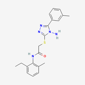 2-{[4-amino-5-(3-methylphenyl)-4H-1,2,4-triazol-3-yl]sulfanyl}-N-(2-ethyl-6-methylphenyl)acetamide