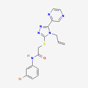 N-(3-bromophenyl)-2-{[4-(prop-2-en-1-yl)-5-(pyrazin-2-yl)-4H-1,2,4-triazol-3-yl]sulfanyl}acetamide