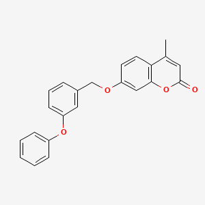 4-Methyl-7-[(3-phenoxyphenyl)methoxy]chromen-2-one