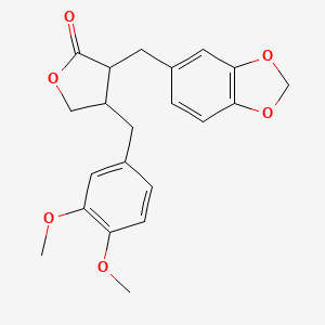 3-(1,3-Benzodioxol-5-ylmethyl)-4-[(3,4-dimethoxyphenyl)methyl]oxolan-2-one