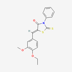 (5Z)-5-[(4-ethoxy-3-methoxyphenyl)methylidene]-3-phenyl-2-sulfanylidene-1,3-thiazolidin-4-one