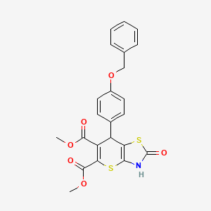 dimethyl 7-[4-(benzyloxy)phenyl]-2-oxo-3,7-dihydro-2H-thiopyrano[2,3-d][1,3]thiazole-5,6-dicarboxylate