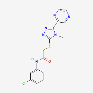 N-(3-chlorophenyl)-2-{[4-methyl-5-(pyrazin-2-yl)-4H-1,2,4-triazol-3-yl]sulfanyl}acetamide