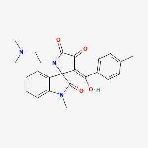 1'-[2-(dimethylamino)ethyl]-4'-hydroxy-1-methyl-3'-[(4-methylphenyl)carbonyl]spiro[indole-3,2'-pyrrole]-2,5'(1H,1'H)-dione