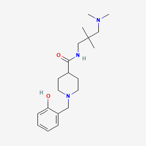 molecular formula C20H33N3O2 B1214487 N-[3-(dimethylamino)-2,2-dimethylpropyl]-1-[(2-hydroxyphenyl)methyl]-4-piperidinecarboxamide 