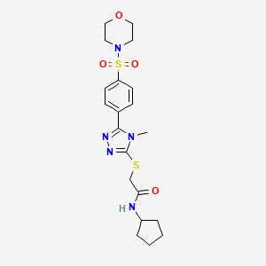 N-cyclopentyl-2-[[4-methyl-5-[4-(4-morpholinylsulfonyl)phenyl]-1,2,4-triazol-3-yl]thio]acetamide