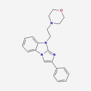 molecular formula C21H22N4O B1214493 4-[2-(2-Phenyl-4-imidazo[1,2-a]benzimidazolyl)ethyl]morpholine 