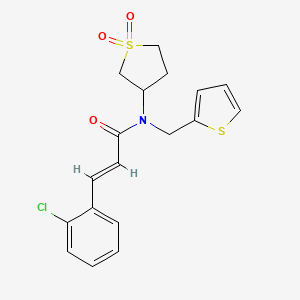 (2E)-3-(2-chlorophenyl)-N-(1,1-dioxidotetrahydrothiophen-3-yl)-N-(thiophen-2-ylmethyl)prop-2-enamide