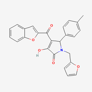 4-(1-benzofuran-2-ylcarbonyl)-1-(furan-2-ylmethyl)-3-hydroxy-5-(4-methylphenyl)-1,5-dihydro-2H-pyrrol-2-one