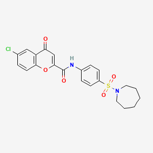 N-[4-(azepan-1-ylsulfonyl)phenyl]-6-chloro-4-oxo-4H-chromene-2-carboxamide