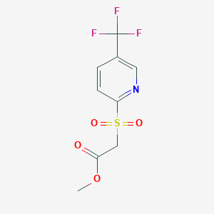 molecular formula C9H8F3NO4S B121450 2-{[5-(三氟甲基)-2-吡啶基]磺酰基}乙酸甲酯 CAS No. 142274-37-1