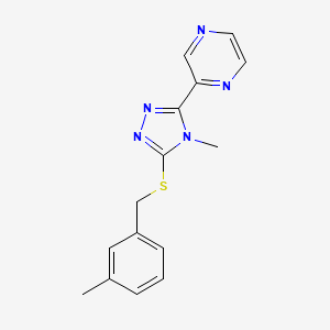 2-{4-methyl-5-[(3-methylbenzyl)sulfanyl]-4H-1,2,4-triazol-3-yl}pyrazine