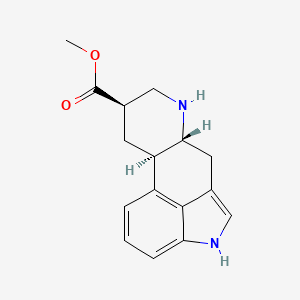 molecular formula C16H18N2O2 B1214508 Ergoline-8-carboxylic acid, methyl ester, (8beta)- CAS No. 30341-92-5