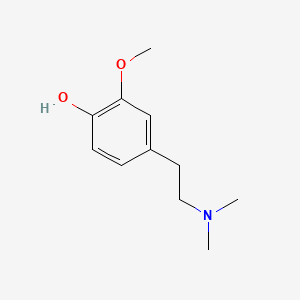 molecular formula C11H17NO2 B1214509 4-(2-(Dimethylamino)ethyl)-2-methoxyphenol CAS No. 35266-63-8