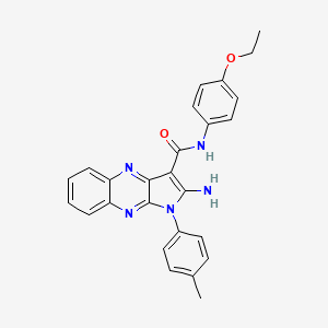 molecular formula C26H23N5O2 B12145151 2-amino-N-(4-ethoxyphenyl)-1-(4-methylphenyl)-1H-pyrrolo[2,3-b]quinoxaline-3-carboxamide 