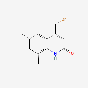 molecular formula C12H12BrNO B1214516 4-溴甲基-6,8-二甲基-2(1H)-喹啉酮 CAS No. 23976-55-8