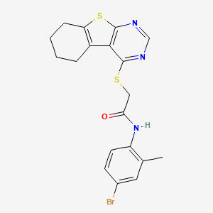 N-(4-bromo-2-methylphenyl)-2-(5,6,7,8-tetrahydro[1]benzothieno[2,3-d]pyrimidin-4-ylsulfanyl)acetamide