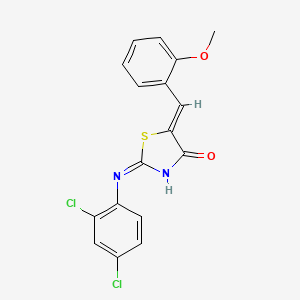 (2Z,5Z)-2-[(2,4-dichlorophenyl)imino]-5-(2-methoxybenzylidene)-1,3-thiazolidin-4-one