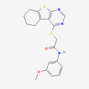 N-(3-methoxyphenyl)-2-(5,6,7,8-tetrahydro[1]benzothieno[2,3-d]pyrimidin-4-ylsulfanyl)acetamide