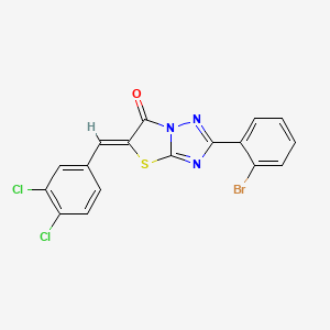 molecular formula C17H8BrCl2N3OS B12145463 (5Z)-2-(2-bromophenyl)-5-(3,4-dichlorobenzylidene)[1,3]thiazolo[3,2-b][1,2,4]triazol-6(5H)-one 